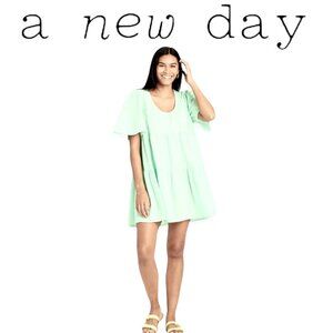 A New Day Mint Babydoll Dress in Cotton Size S